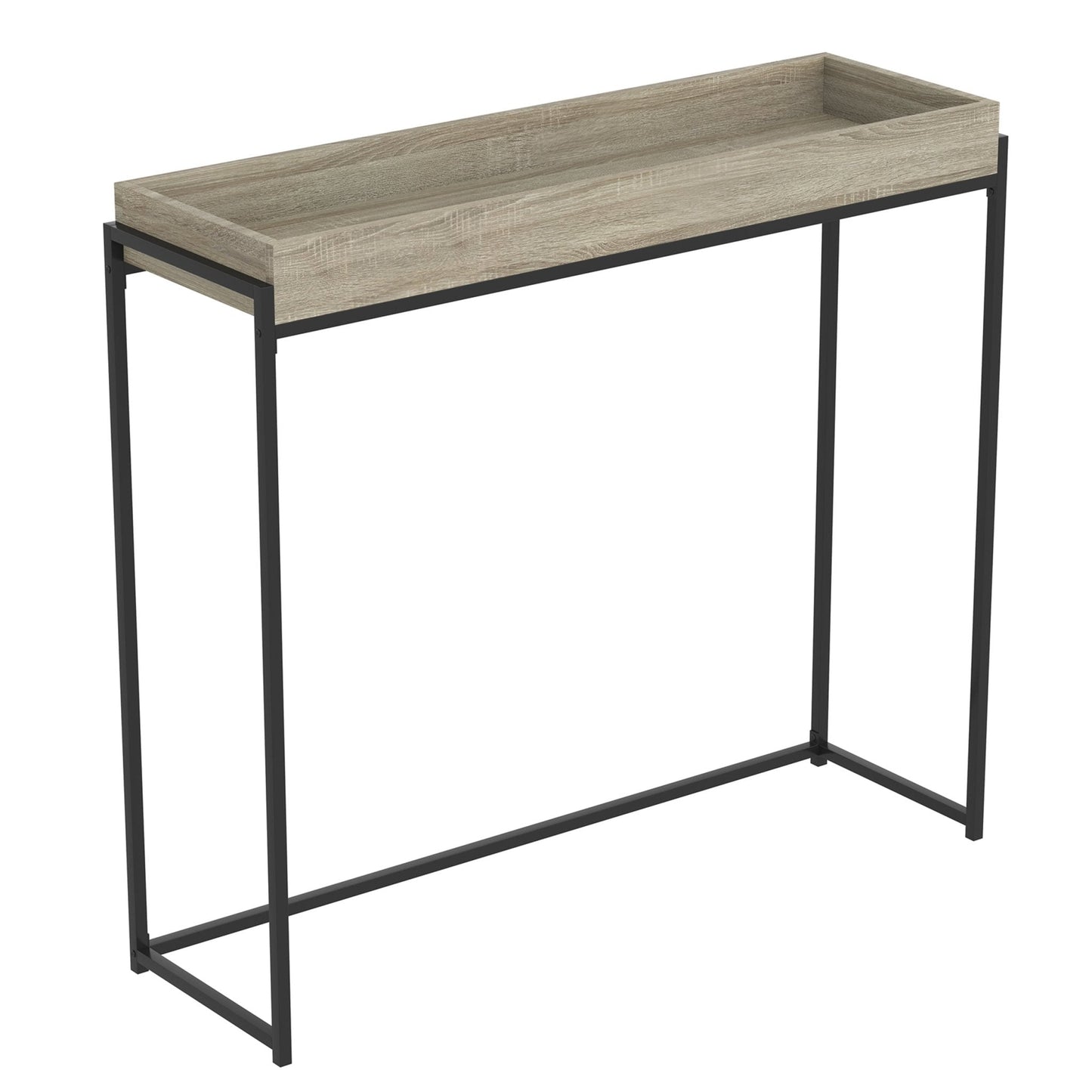 Console de canapé avec plateau taupe foncé