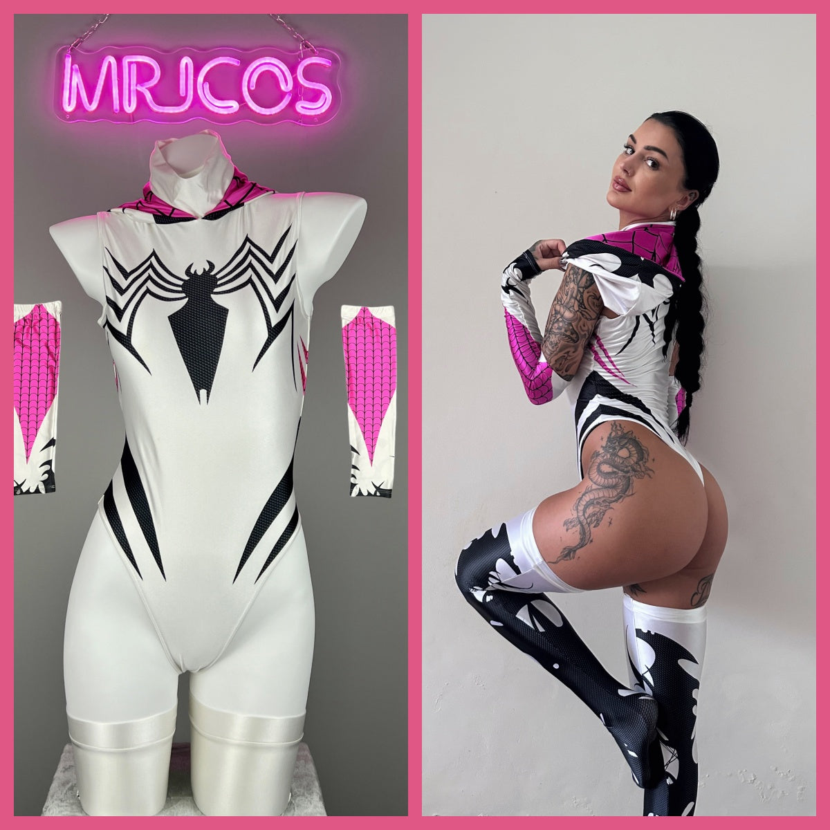 Woman Super Hero Spandex Open Crotch Cosplay Bodysuit Sexy Lingerie - www.Shopthatapp.com