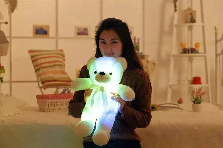 Creative Light Up LED Teddy Bear Stuffed Animals Plush Toy Colorful Glowing Christmas Gift For Kids Pillow - www.Shopthatapp.com