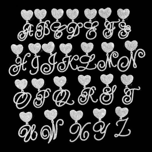 Cursive Letter Pendant Rope Chain - Silver - www.Shopthatapp.com