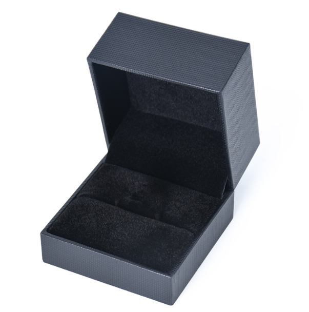 Elegant black jewelry box for custom pet photo necklace, perfect for gifting or storage