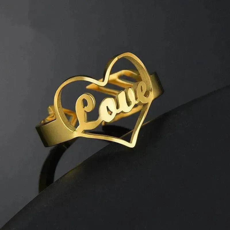 Custom Stainless Steel Ring Anniversary Jewelry - www.Shopthatapp.com