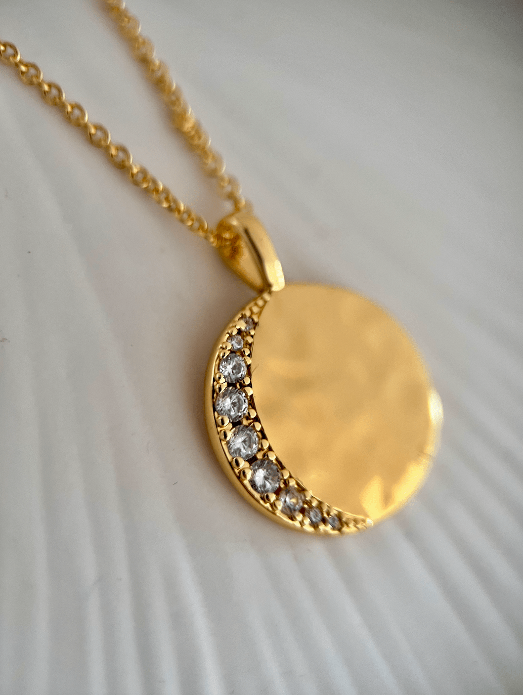 Moon Molten Disc Necklace (Sample Sale)