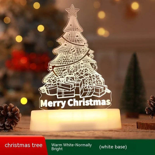 Christmas Decoration 3D Lamp Acrylic LED Night Lights New Year Valentines Day Christmas Kids Gift Christmas Ornaments - www.Shopthatapp.com
