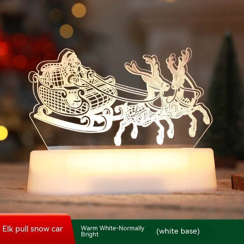Christmas Decoration 3D Lamp Acrylic LED Night Lights New Year Valentines Day Christmas Kids Gift Christmas Ornaments - www.Shopthatapp.com
