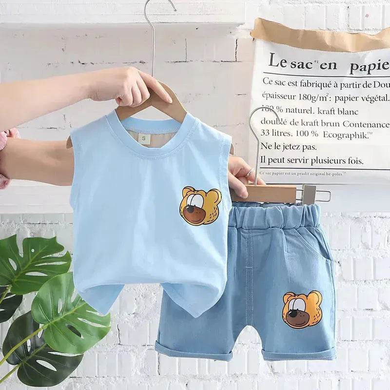 Children's Clothing Boys Vest Suit Summer Casual Two piece for boys - www.Shopthatapp.com