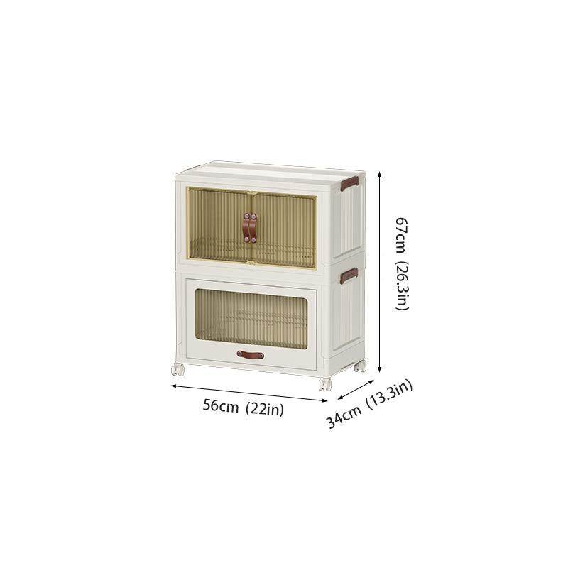 Baby Safety Transparent Opening Lid Indoor Home Decoration Storage Cabinet With Wheels - www.Shopthatapp.com