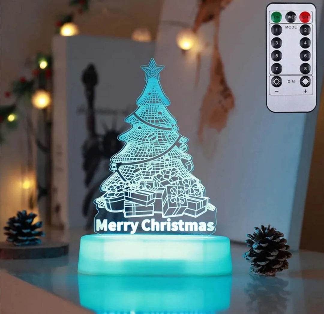 Christmas Decoration 3D Lamp Acrylic LED Night Lights New Year Valentines Day Christmas Kids Gift Christmas Ornaments - www.Shopthatapp.com