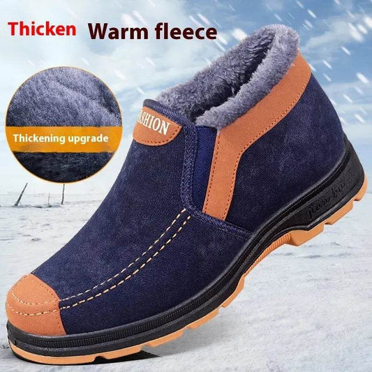 Men's Traditional Cotton Shoes Warm With Velvet Winter Boot - www.Shopthatapp.com