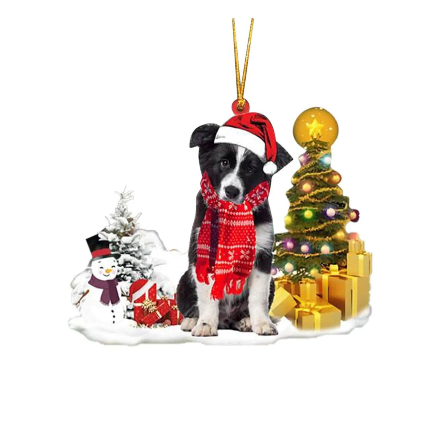 Christmas Family Puppies Decorate Trees With Lights - www.Shopthatapp.com