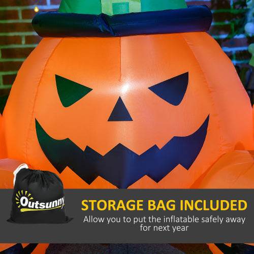 Outsunny 73L Inflatable Halloween Decoration,5 Pumpkin, Blow Up Outdoor LED Yard Display, Waterproof - www.Shopthatapp.com