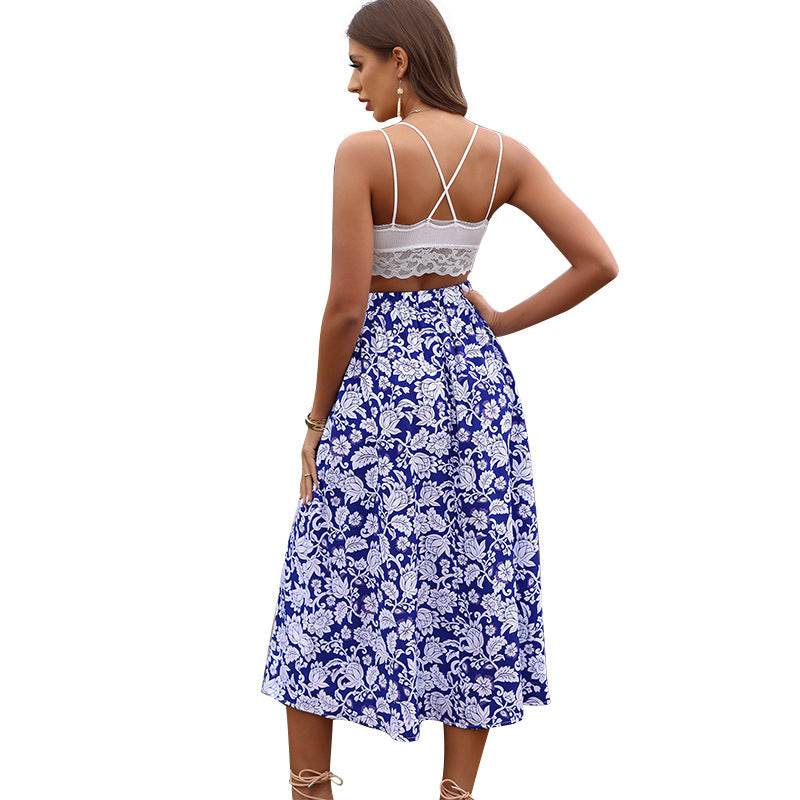 New Spring And Summer High Waist floral Midi Skirt - www.Shopthatapp.com