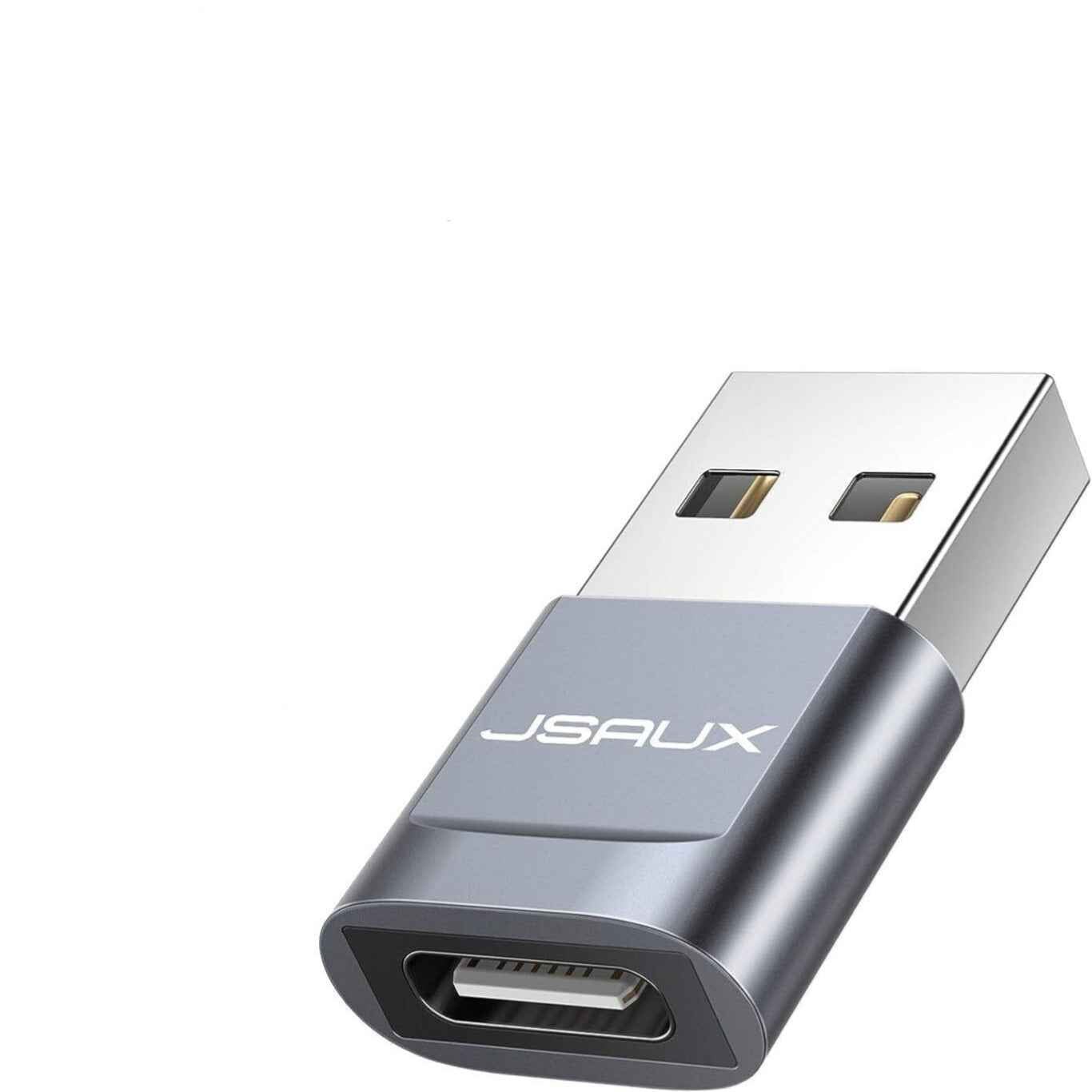 Premium USB Type C Female to USB A Male Adapter Converter Charger - Grey - www.Shopthatapp.com