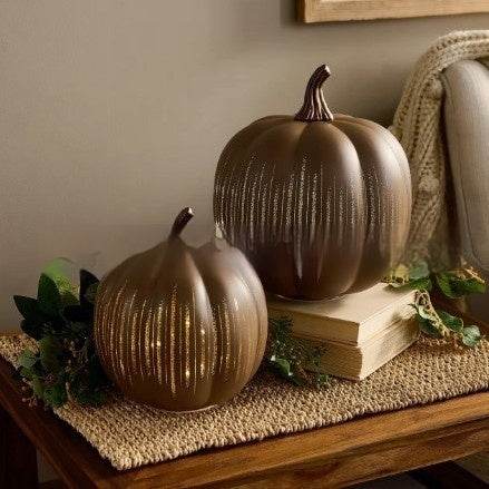Starry Night Glass Halloween Pumpkin Decoration - www.Shopthatapp.com