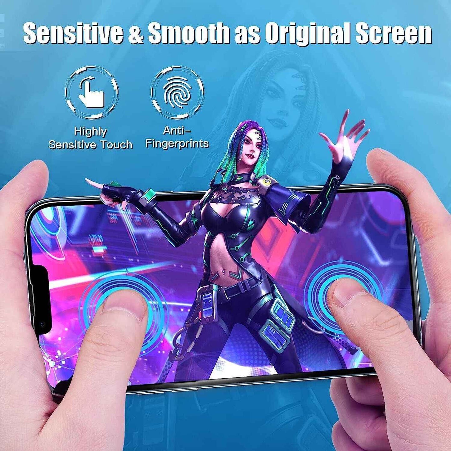 Screen protector for iPhone 14 Plus & iPhone 13/15 Pro Max Tempered Glass 3 pack - www.Shopthatapp.com