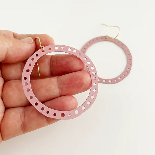 Denz + Co Dotty Hoops - Candy Pink - www.Shopthatapp.com