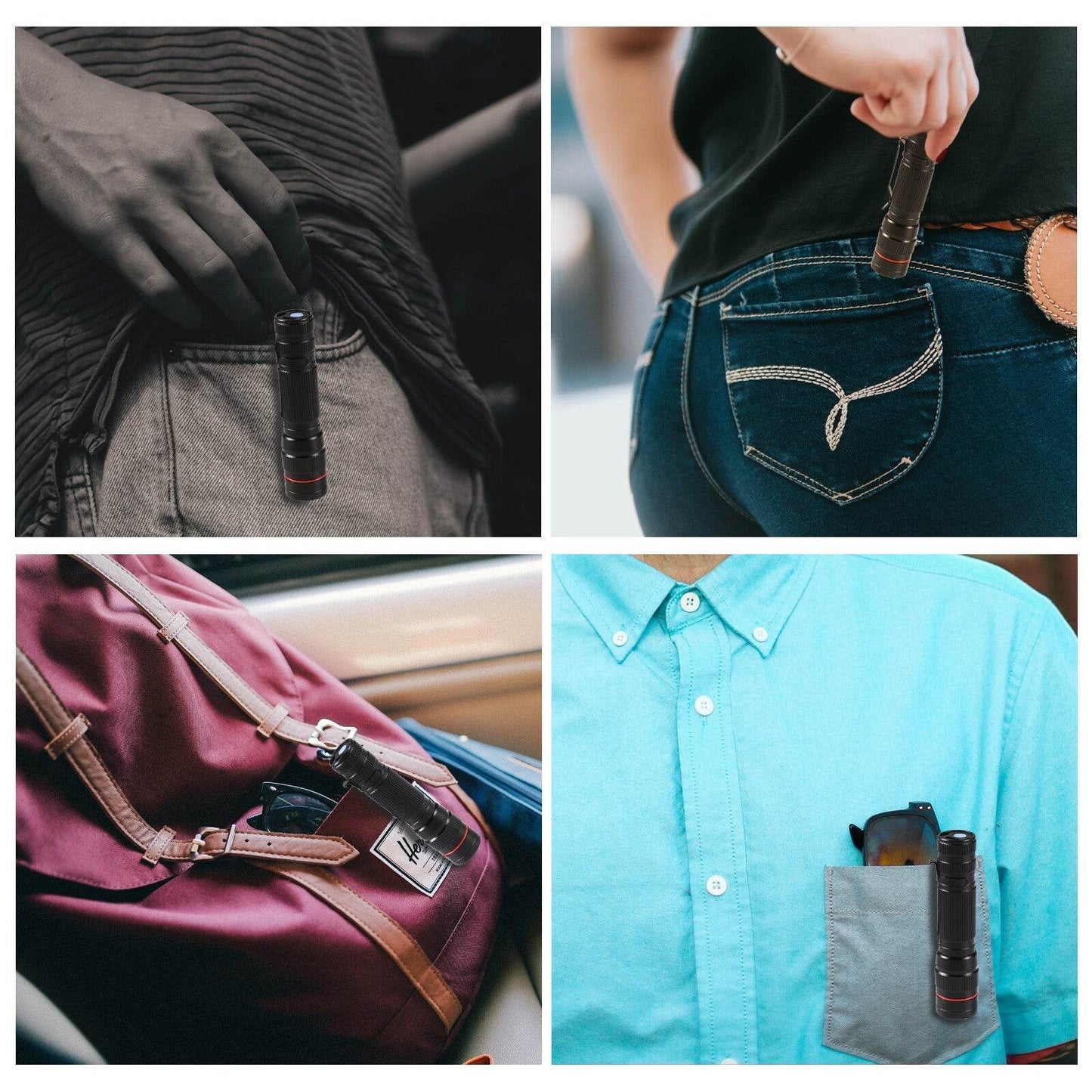 LED Military Flashlight USB Rechargeable Tactical Zoom Handheld Torch