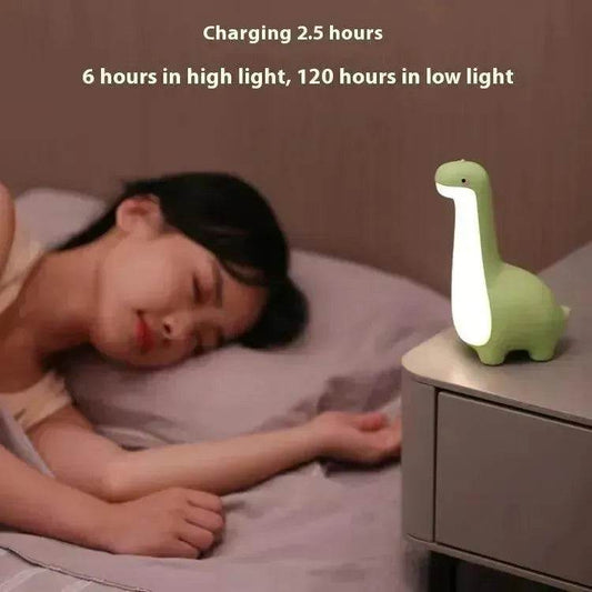 Dinosaur Night Light Cute Children's Night Light Eye Protection Bedside Timing Lamp USB Charging Room Decoration Children's Gift - www.Shopthatapp.com