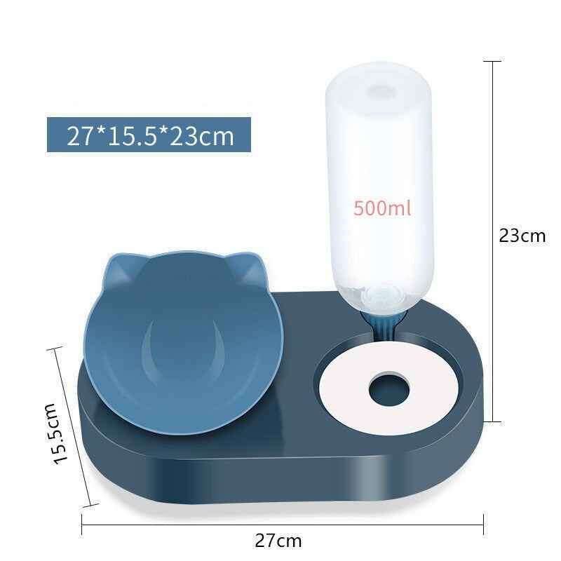 PetWithMe Dog and Cat Food Bowl Set with Water Dispenser