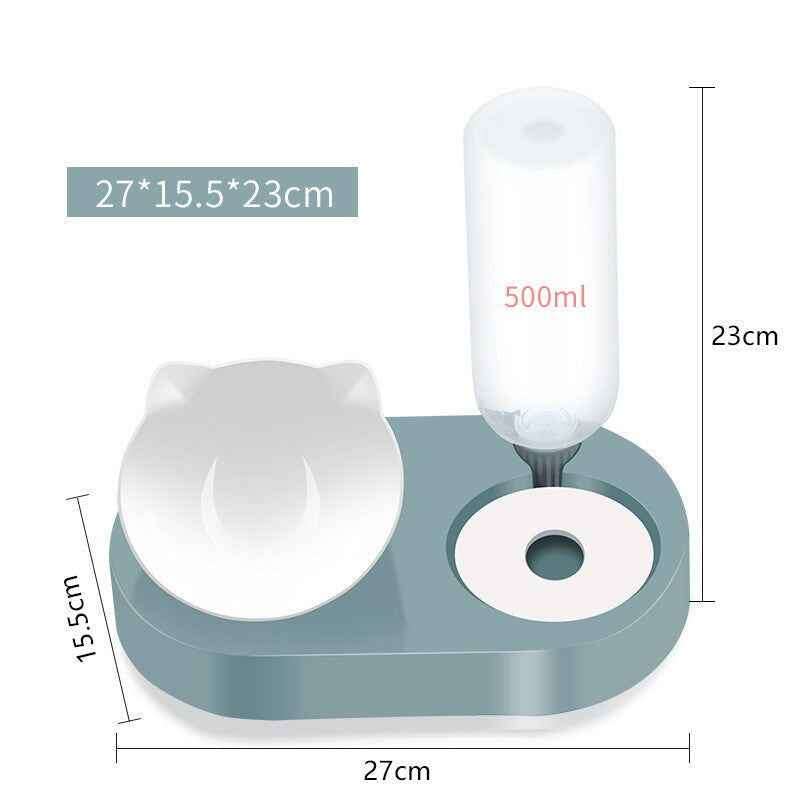 PetWithMe Dog and Cat Food Bowl Set with Water Dispenser