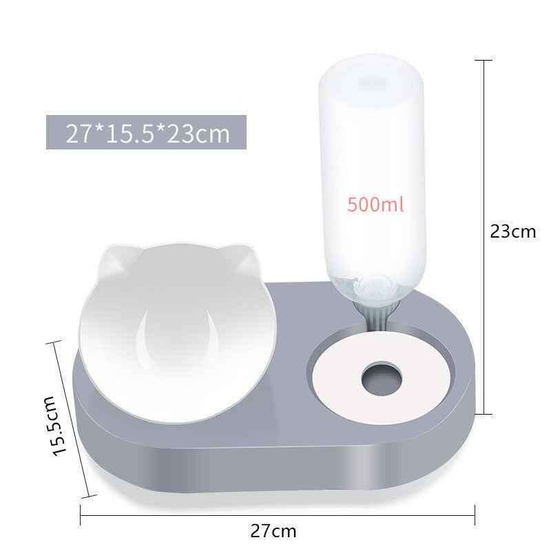 PetWithMe Dog and Cat Food Bowl Set with Water Dispenser