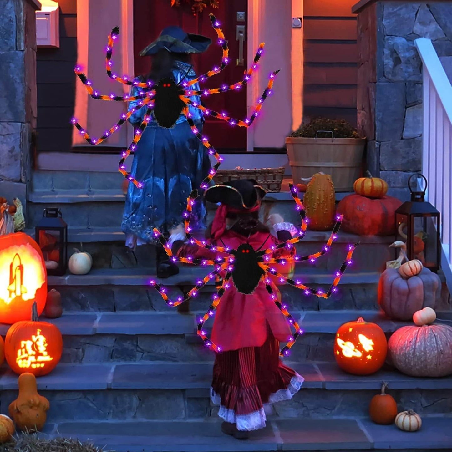 Halloween Spider Backpack Nine LED Modes Plush Sugar Bag - www.Shopthatapp.com