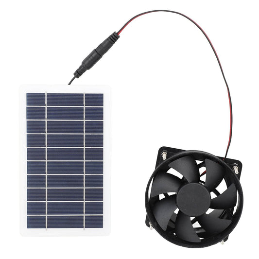 10W Solar Panel Powered Fan Kit Monocrystalline Silicon Solar Powered Exhaust Fan Portable Silent Solar Panel Fan for Outdoor - www.Shopthatapp.com