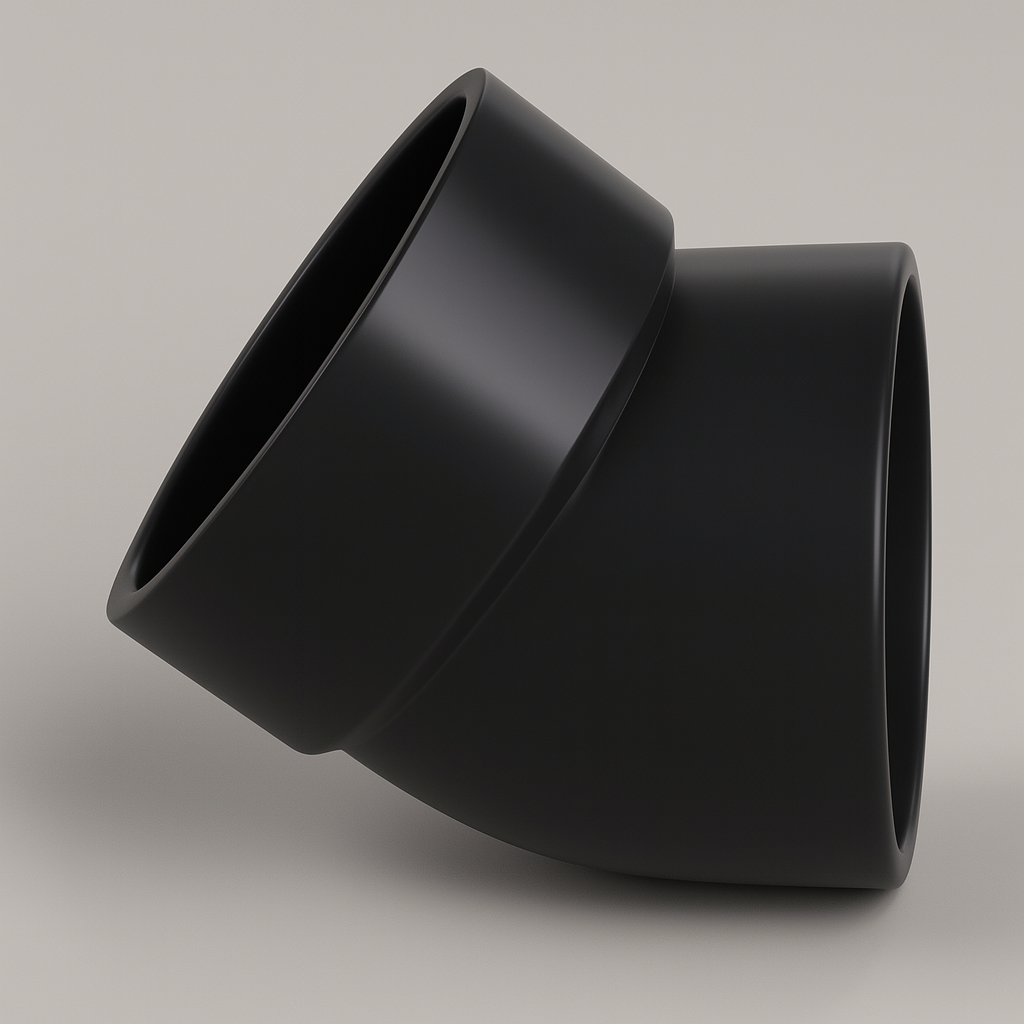 LESSO ABS Street Elbow – 45° Short Turn Spg x Hub | 1 1/2"–3" DWV - www.Shopthatapp.com