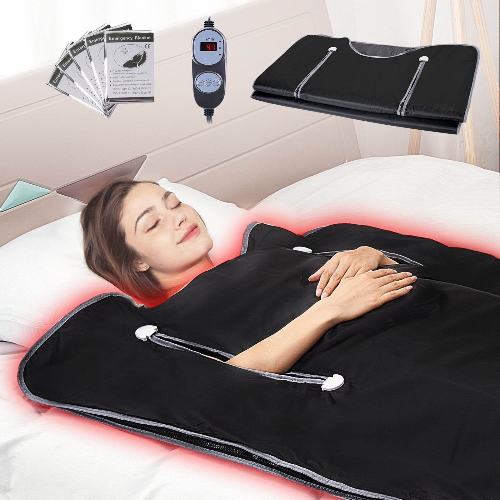 VEVOR Sauna Blanket For Detoxification, Portable Far Infrared Sauna For Home - www.Shopthatapp.com