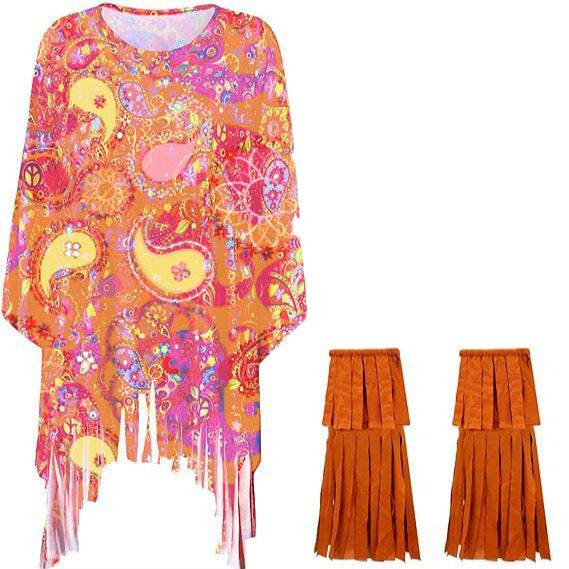 Tie Dye Cloak Costume Halloween Party Clothing Suit - www.Shopthatapp.com