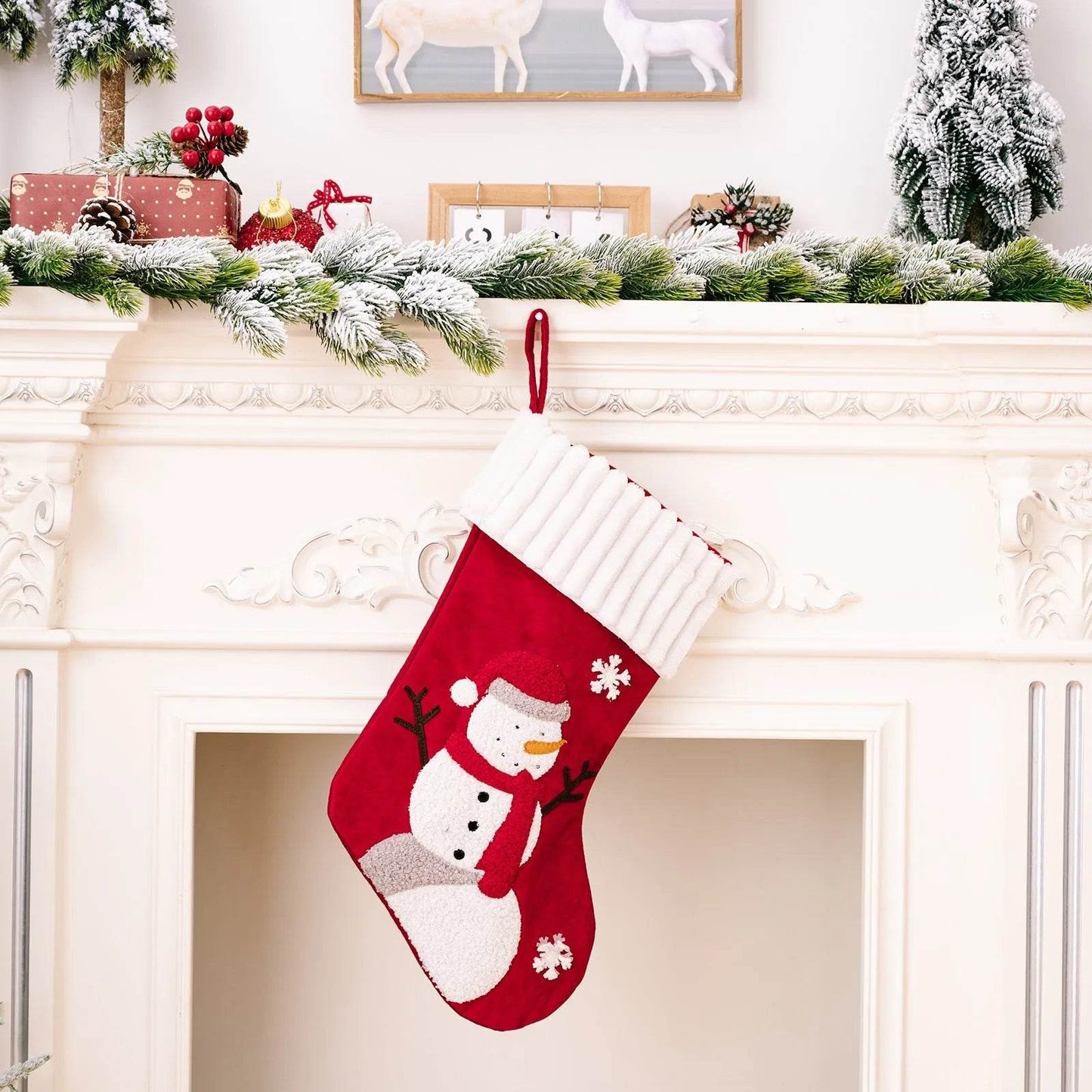 Christmas Decorations Gold Velvet Patch Christmas Stockings - www.Shopthatapp.com