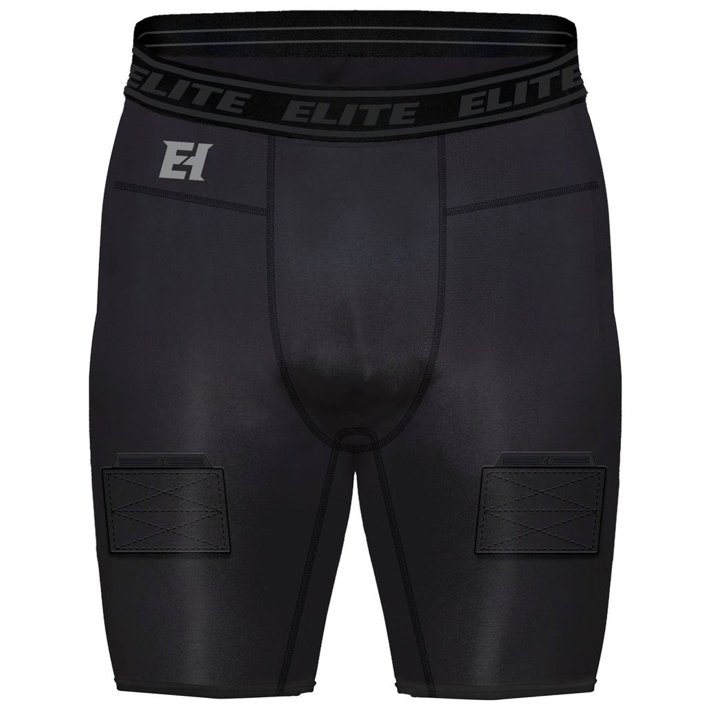 Elite Hockey Compression Jock Short SR - Short ajusté avec coquille - adulte - www.Shopthatapp.com