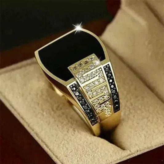 European And American Hip Hop Ring Full Diamond Ring - www.Shopthatapp.com