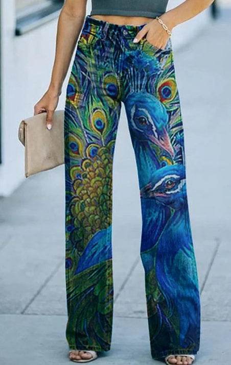Daily High Rise Pattern Pocket Wide Leg Pants - www.Shopthatapp.com