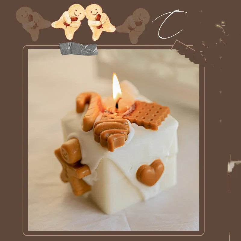 Homemade Gingerbread Man Christmas Scented Candles - www.Shopthatapp.com
