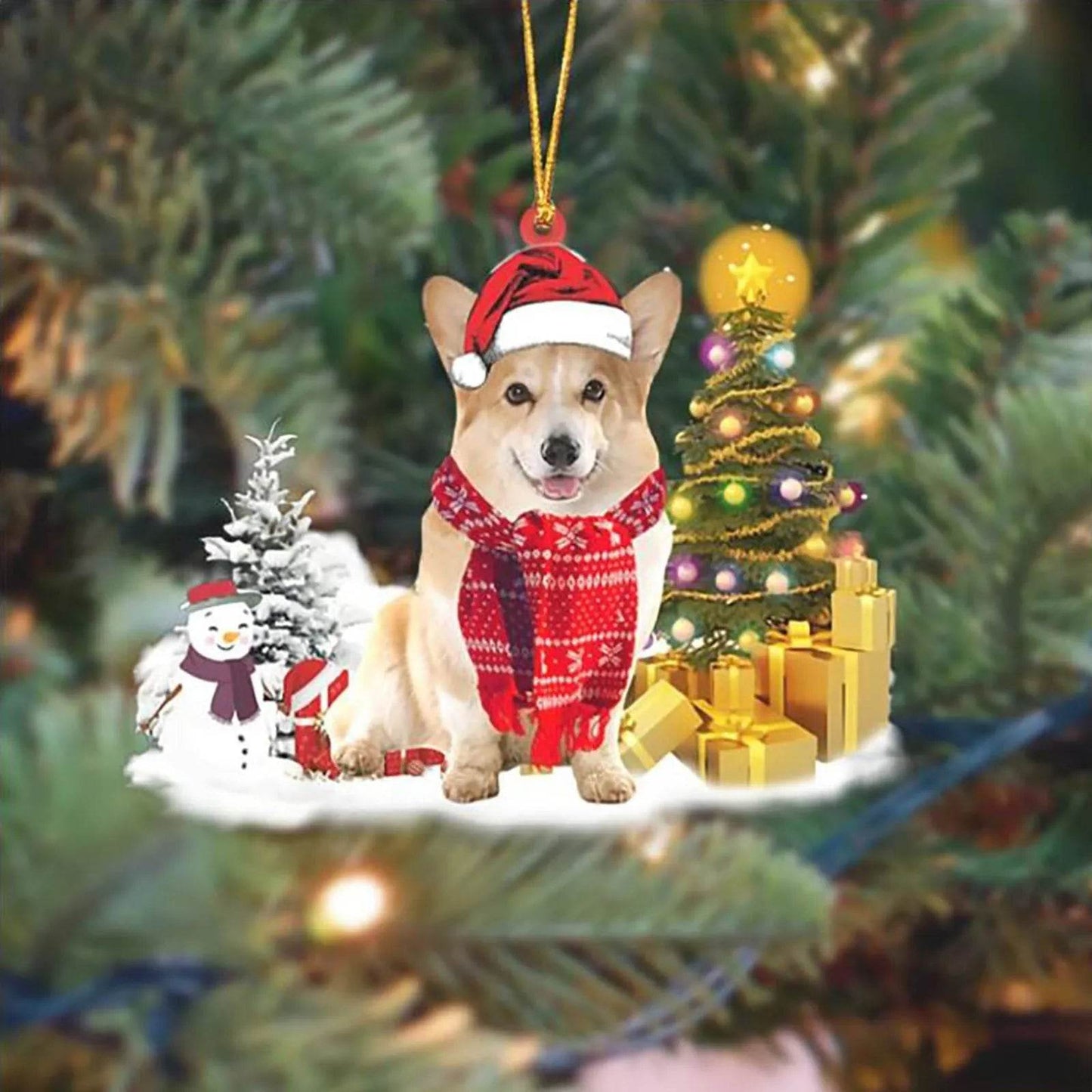 Christmas Family Puppies Decorate Trees With Lights - www.Shopthatapp.com