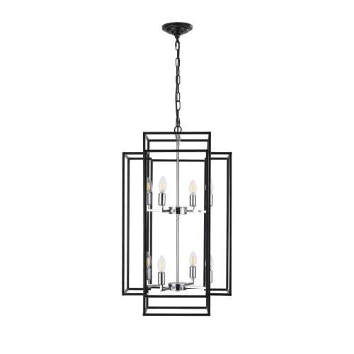 8 Lantern Tiered Chandeliers, Industrial Farmhouse Chandeliers - www.Shopthatapp.com
