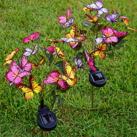 Solar Butterfly Courtyard Light Led Landscape Pathway Lighting - www.Shopthatapp.com