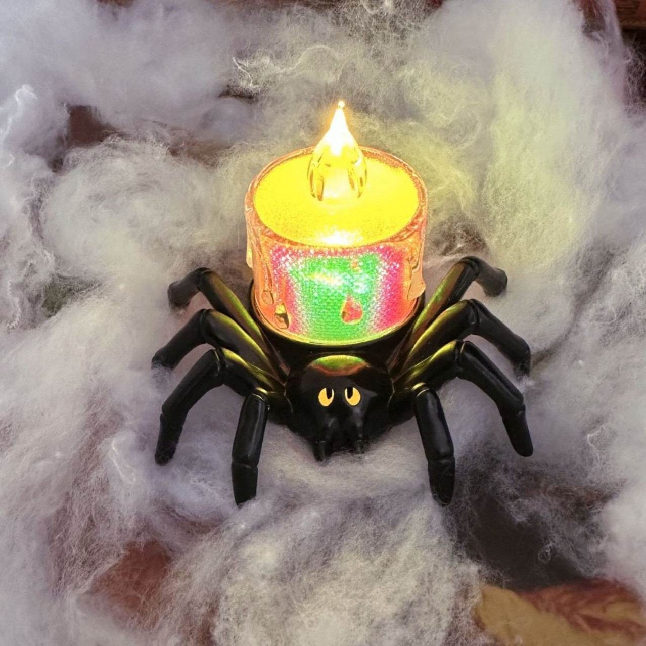 Halloween Pumpkin Spider Candle Light Decoration Props - www.Shopthatapp.com