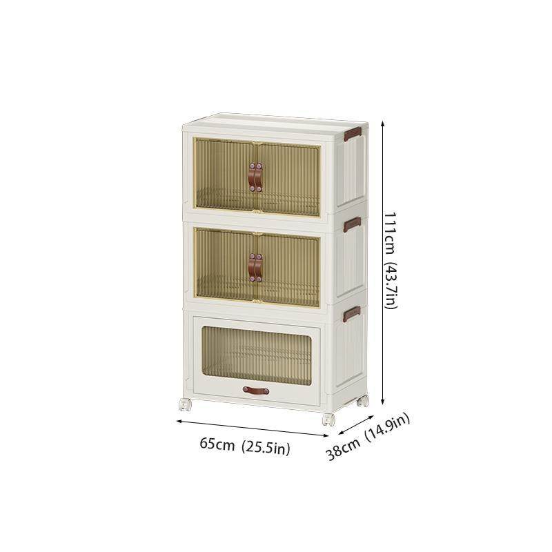 Baby Safety Transparent Opening Lid Indoor Home Decoration Storage Cabinet With Wheels - www.Shopthatapp.com