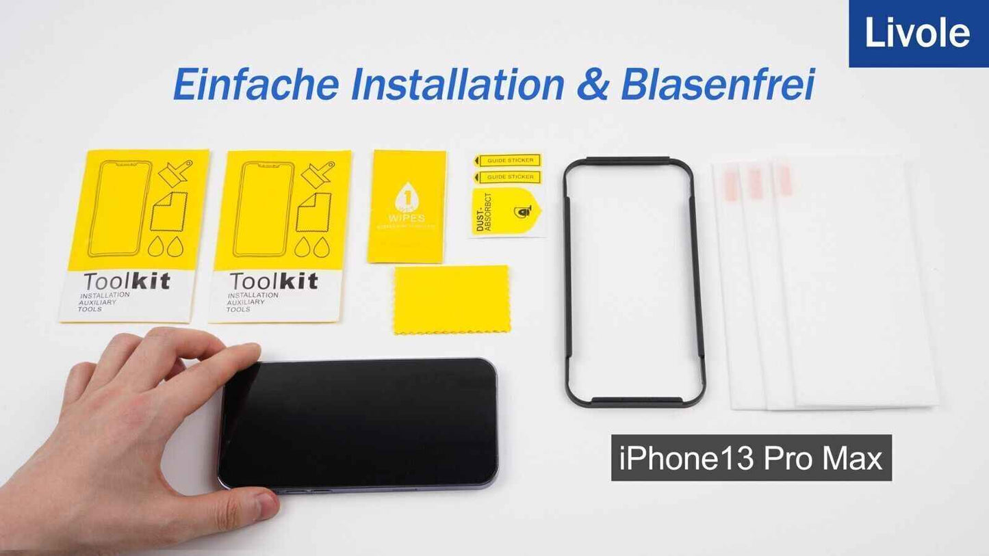 Screen protector for iPhone 14 Plus & iPhone 13/15 Pro Max Tempered Glass 3 pack - www.Shopthatapp.com