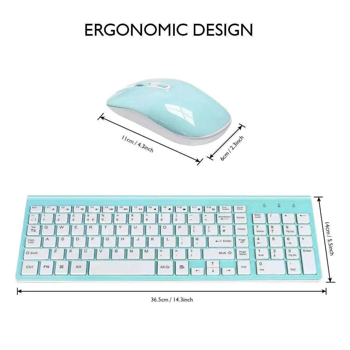 fashion wireless keyboard mouse set 2.4G thin desktop laptop accessories - www.Shopthatapp.com
