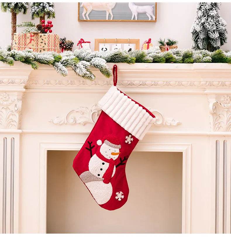 Christmas Decorations Gold Velvet Patch Christmas Stockings - www.Shopthatapp.com