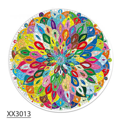 Puzzle rond en plumes de paon, 1 000 pièces | KidsToyLover