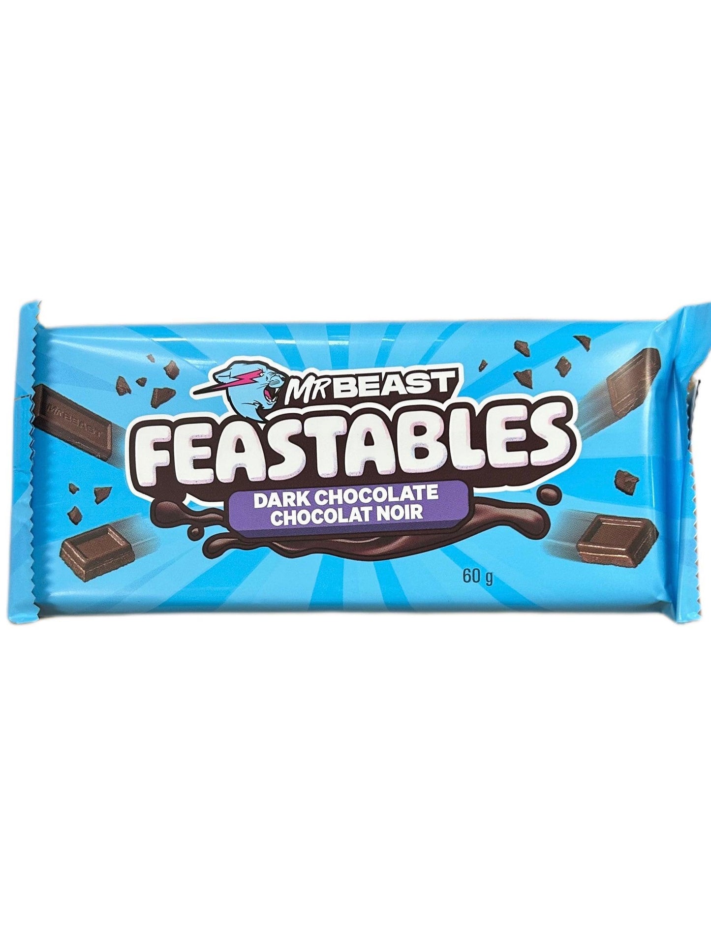 Feastables Mr.Beast Dark Chocolate 60G *NEW DESIGN* - www.Shopthatapp.com