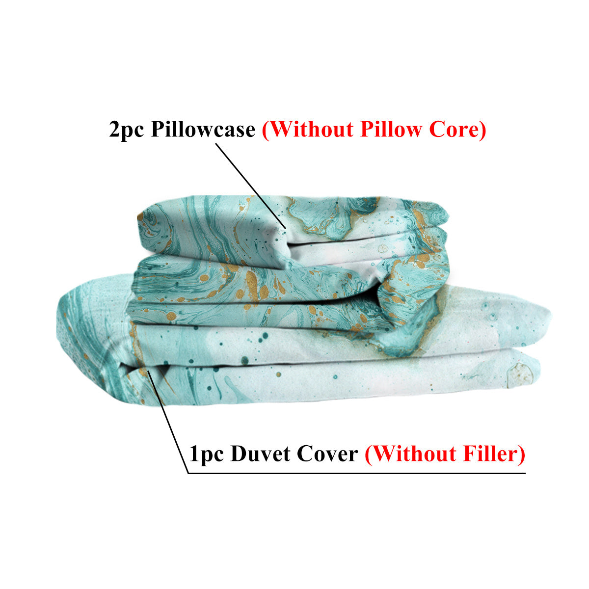 Chic Girly Marble Duvet Cover Mint Gold Glitter Turquoise Bedding Comforter Set Abstract Aqua Teel Blue Duvet Cover - www.Shopthatapp.com