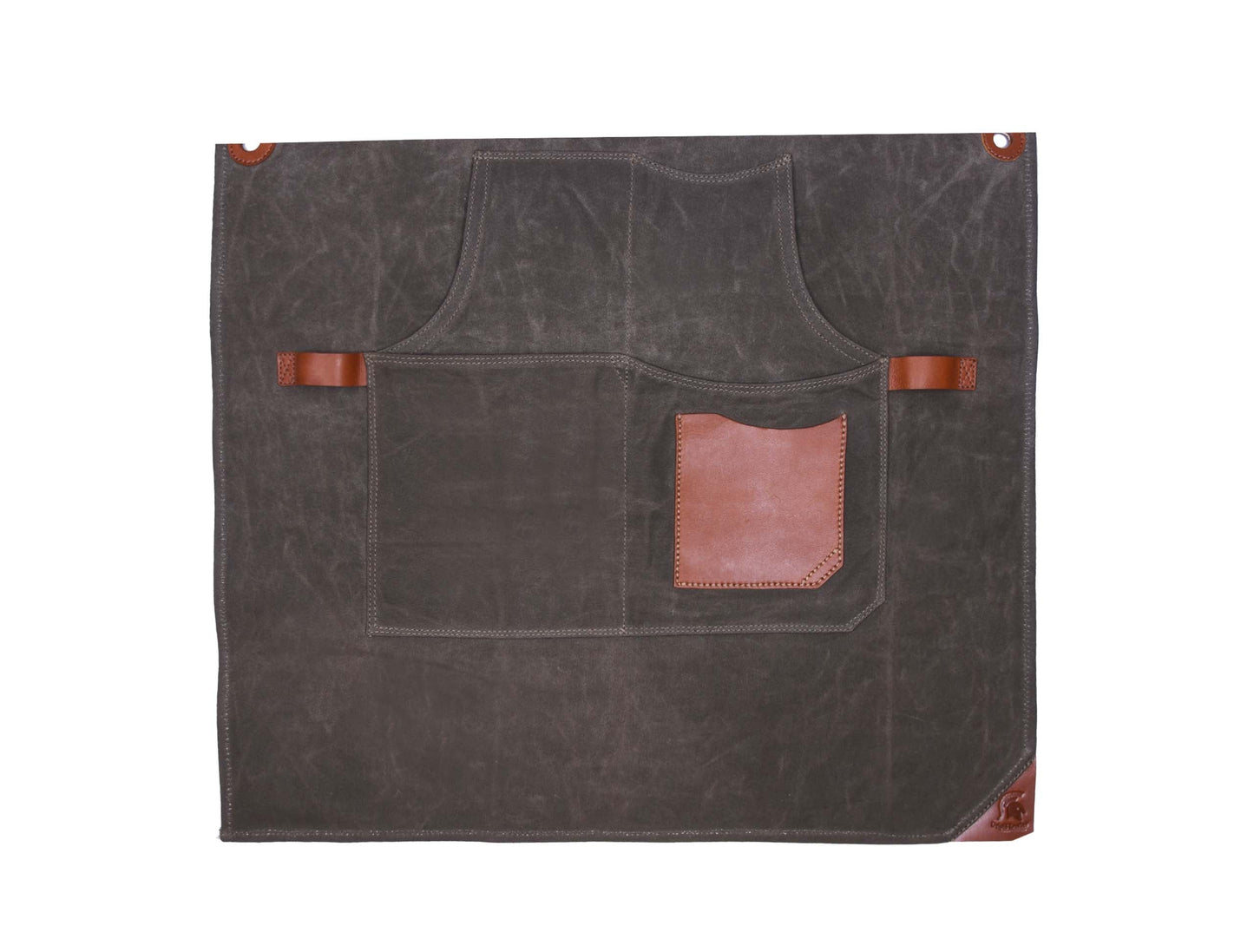 Fremont Leather Canvas Apron - Distressed grey - www.Shopthatapp.com