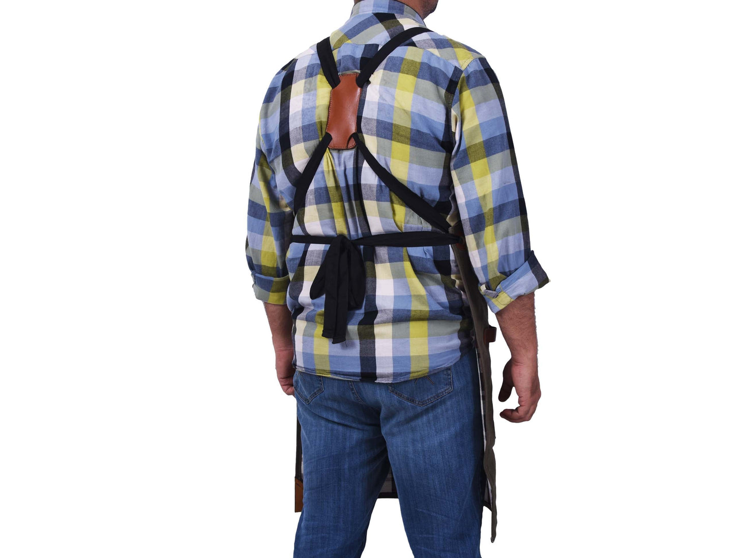 Fremont Leather Canvas Apron - Distressed grey - www.Shopthatapp.com