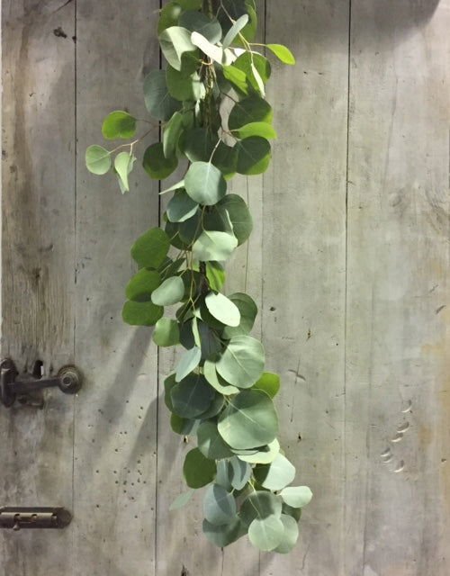 Fresh Garland Table Runner  - Eucalyptus, Baby' Breath, Ruscus - www.Shopthatapp.com