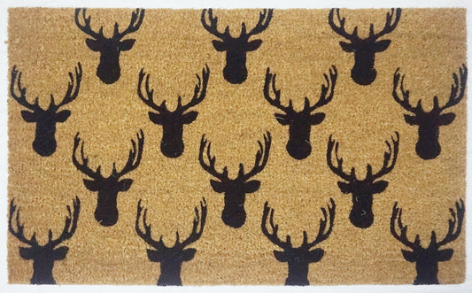 Stag Head Coir Doormat, PVC Tufted - www.Shopthatapp.com